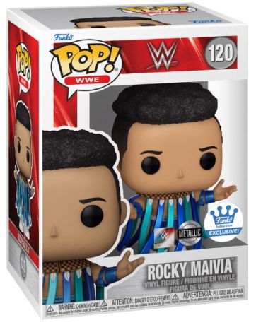 Figurine Funko Pop WWE #120 Rocky Maivia - Métallique