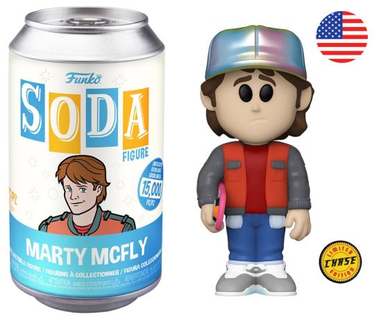 Figurine Funko Soda Retour vers le Futur Marty McFly (Canette Bleue) [Chase]