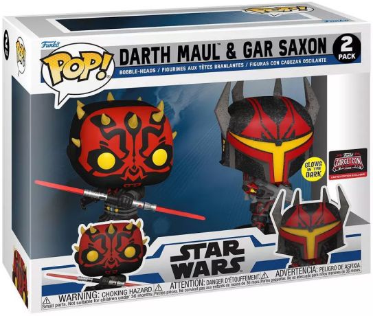 Figurine Funko Pop Star Wars : The Clone Wars Dark Maul et Gar Saxon - Pack