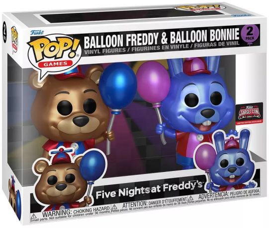 Figurine Funko Pop Five Nights at Freddy's Freddy Ballon et Bonnie Ballon - Pack