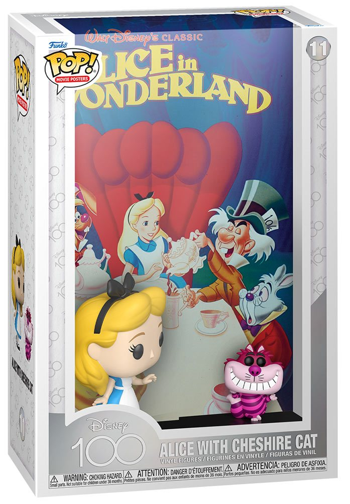 Figurine Pop 100 ans de Disney #11 pas cher : Alice avec le Chat du  Cheshire - Movie Poster