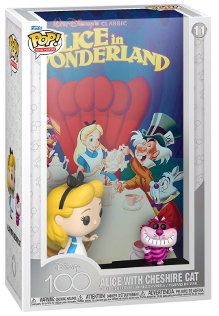 Figurine Funko Pop 100 ans de Disney #11 Alice avec le Chat du Cheshire - Movie Poster