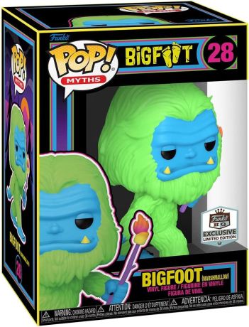 Figurine Funko Pop Créatures légendaires et mythes #28 Bigfoot avec Marshmallow - Black Light