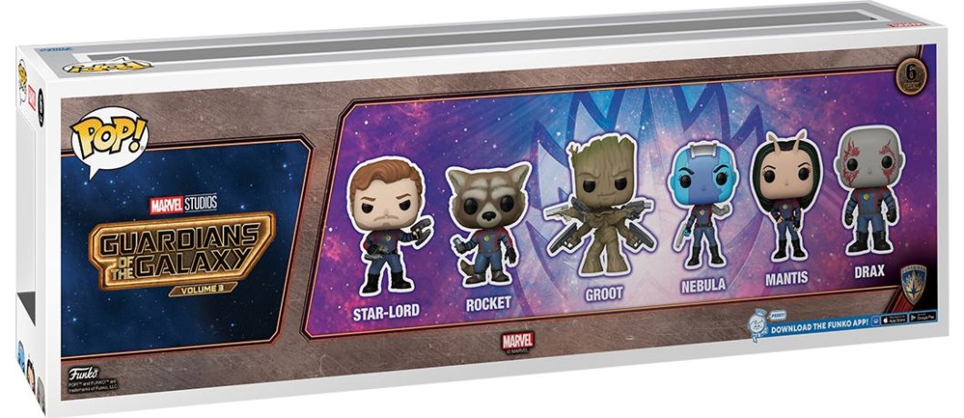 Figurine Funko Pop Les Gardiens de la Galaxie Vol. 3 [Marvel] Star-Lord / Rocket / Groot / Nebula / Mantis / Drax - Pack