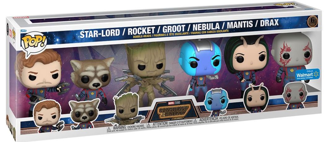 Figurine Funko Pop Les Gardiens de la Galaxie Vol. 3 [Marvel] Star-Lord / Rocket / Groot / Nebula / Mantis / Drax - Pack