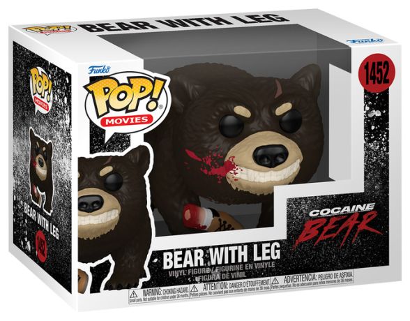 Figurine Funko Pop Cocaine Bear #1452 Ours avec jambe - Ensanglanté