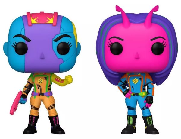 Figurine Funko Pop Les Gardiens de la Galaxie Vol. 3 [Marvel] Nebula & Mantis (Black Light) - Pack