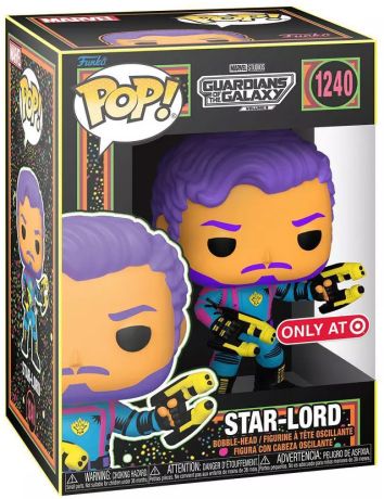 Figurine Funko Pop Les Gardiens de la Galaxie Vol. 3 [Marvel] #1240 Star-Lord - Black Light