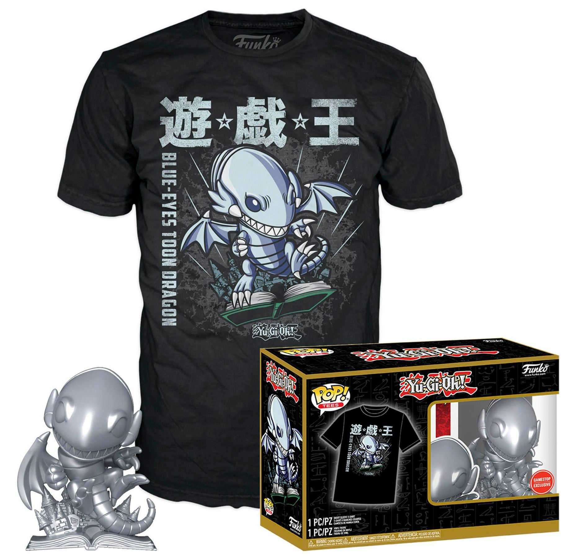 Figurine Pop! Animation Yu-Gi-Oh! - Dragon Toon Aux Yeux Bleus *Brille Dans Le Noir* - Édition Exclusive Hot Topic