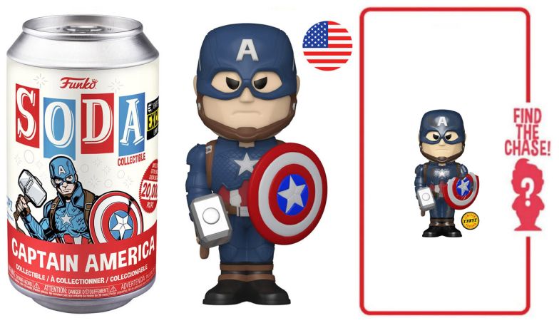 Figurine Funko Soda Marvel Comics Captain America (Canette Rouge)