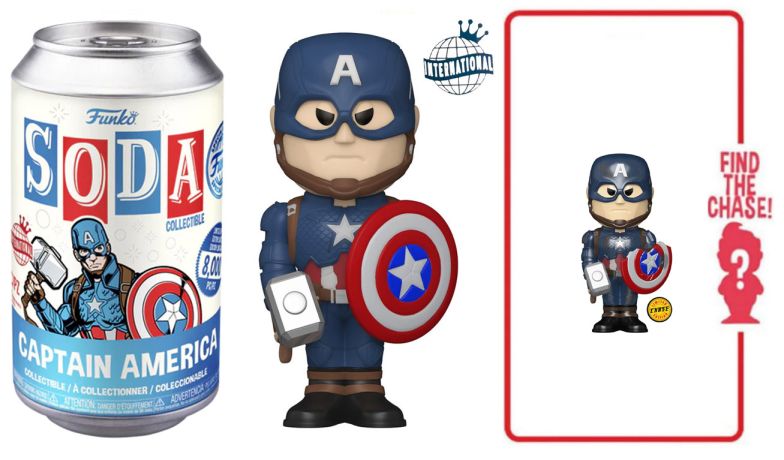 Figurine Funko Soda Marvel Comics Captain America (Canette Bleue)