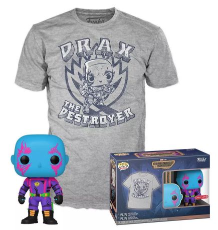 Figurine Funko Pop Les Gardiens de la Galaxie Vol. 3 [Marvel] Drax (Black Light) - T-Shirt