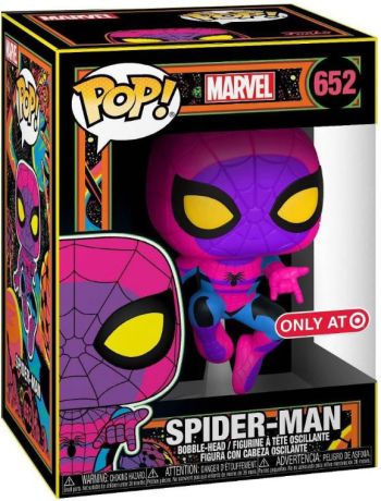 Figurine Funko Pop Marvel Comics #652 Spider-Man (Black Light) - T-Shirt