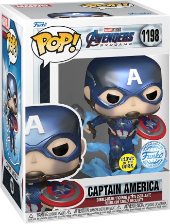 Figurine Funko Pop Avengers : Endgame [Marvel] #1198 Captain America - Métallique & Glow in the Dark