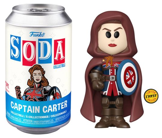 Figurine Funko Soda Marvel What If...? Captain Carter (Canette Bleue) [Chase]