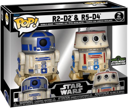 Figurine Funko Pop Star Wars 4 : Un nouvel espoir R2D2 & R5D4 - Pack