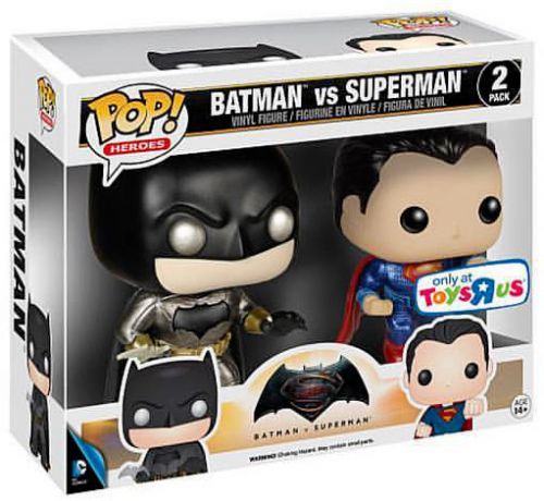 Figurine Funko Pop Batman v Superman : L'Aube de la justice [DC] Batman vs Superman - Metallique - 2 Pack