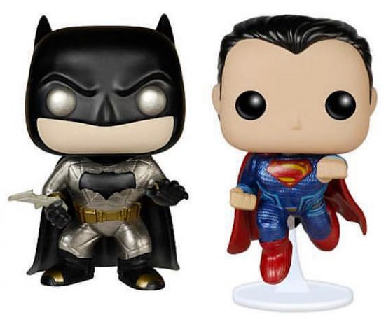Figurine Funko Pop Batman v Superman : L'Aube de la justice [DC] Batman vs Superman - Metallique - 2 Pack