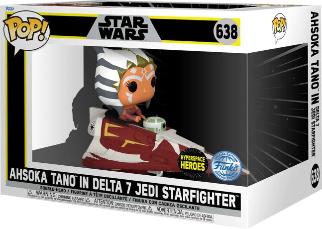 Figurine Funko Pop Star Wars : The Clone Wars #638 Ashoka Tano dans le Chasseur Delta-7 (Hyperspace Heroes)