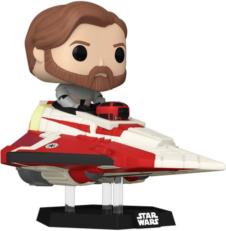 Figurine Funko Pop Star Wars : The Clone Wars #641 Obi-Wan Kenobi dans le Chasseur Delta-7 (Hyperspace Heroes)