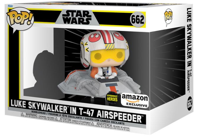 Figurine Funko Pop Star Wars 5 : L'Empire Contre-Attaque #662 Luke Skywalker dans le T-47 Airspeeder (Hyperspace Heroes)