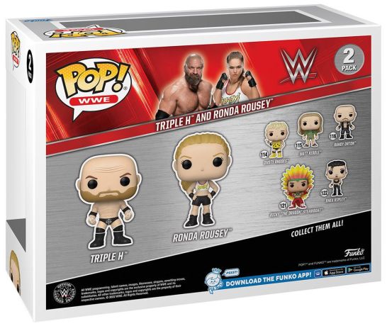 Figurine Funko Pop WWE Triple H et Ronda Rousey - Pack