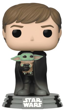 Figurine Funko Pop Star Wars : Le Mandalorien #482 Luke Skywalker avec Grogu - T-Shirt