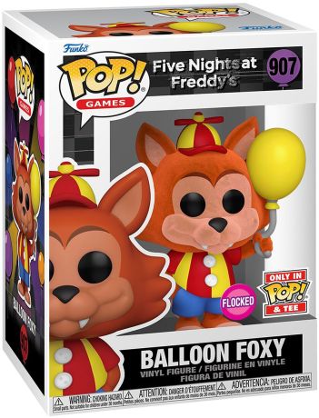 Figurine Funko Pop Five Nights at Freddy's #907 Foxy Ballon (Flocked) - T-Shirt