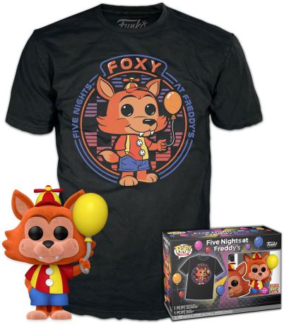 Figurine Funko Pop Five Nights at Freddy's #907 Foxy Ballon (Flocked) - T-Shirt