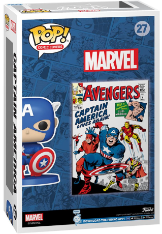 Figurine Funko Pop Marvel Comics #27 Captain America (The Avengers #4 1963) - Comic Cover