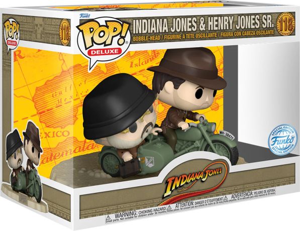 Figurine Funko Pop Indiana Jones #118 Indiana Jones et Henry Jones à Moto