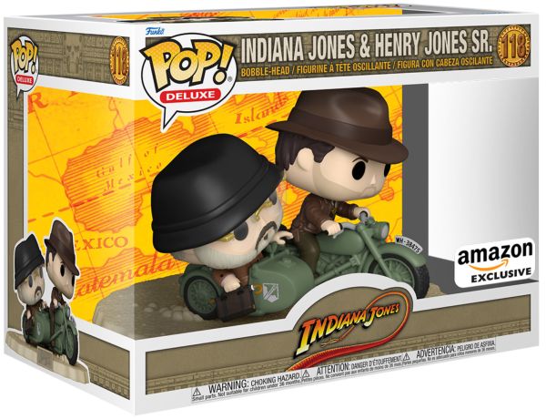 Figurine Funko Pop Indiana Jones #118 Indiana Jones et Henry Jones à Moto