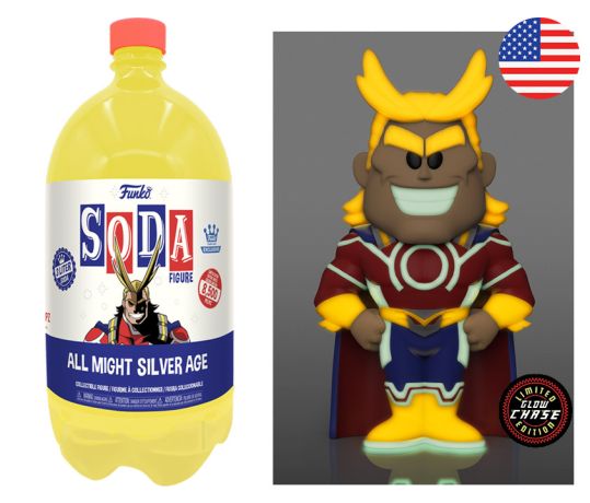 Figurine Funko Soda My Hero Academia All Might (Bouteille Jaune) [Chase]