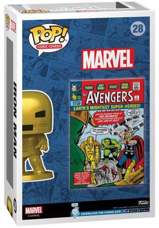 Figurine Funko Pop Marvel Comics #28 Iron Man - Comic Cover