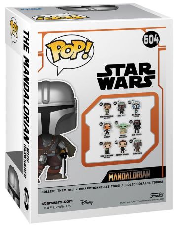 Figurine Funko Pop Star Wars : Le Mandalorien #604 Le Mandalorien avec Darksaber - Glow in the Dark