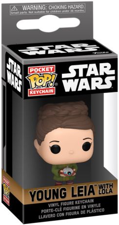 Figurine Funko Pop Star Wars : Obi-Wan Kenobi Leia Jeune avec Lola - Porte-clés