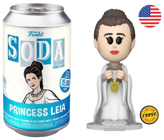 Figurine Funko Soda Star Wars Divers Princesse Leia (Canette Bleue) [Chase]