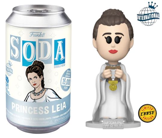 Figurine Funko Soda Star Wars Divers Princesse Leia (Canette Grise) [Chase]