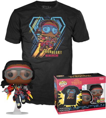 Figurine Funko Pop Black Panther : Wakanda Forever [Marvel] #1095 Ironheart MK1 (Glow in the Dark) - T-Shirt