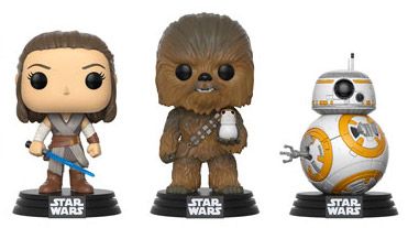 Figurine Funko Pop Star Wars 8 : Les Derniers Jedi #00 Rey, Chewbacca et BB-8 - 3 Pack 
