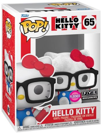 Figurine Funko Pop Sanrio #65 Hello Kitty (avec lunettes) - Flocked