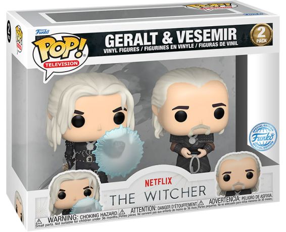 Figurine Funko Pop The Witcher Série Netflix Geralt & Vesemir - Pack