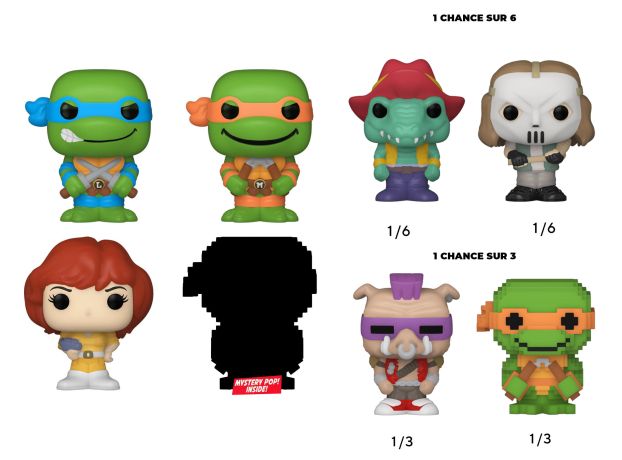 Figurine Funko Pop Tortues Ninja Bitty Pop (série 1)