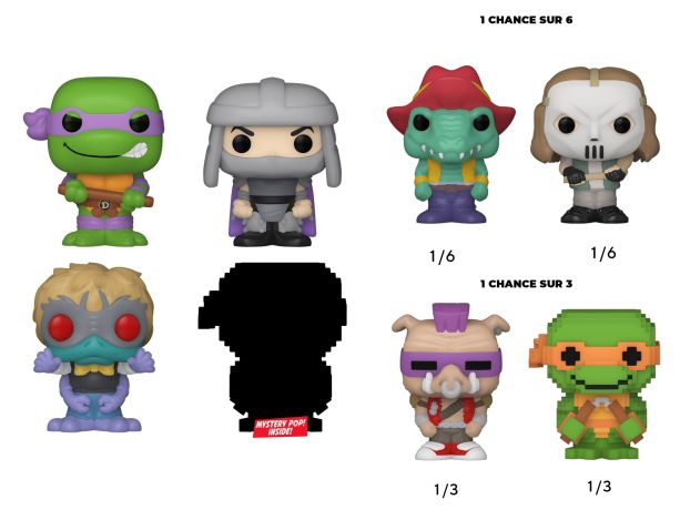 Figurine Funko Pop Tortues Ninja Bitty Pop (série 2)