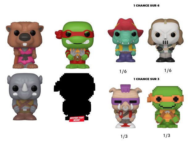 Figurine Funko Pop Tortues Ninja Bitty Pop (série 3)