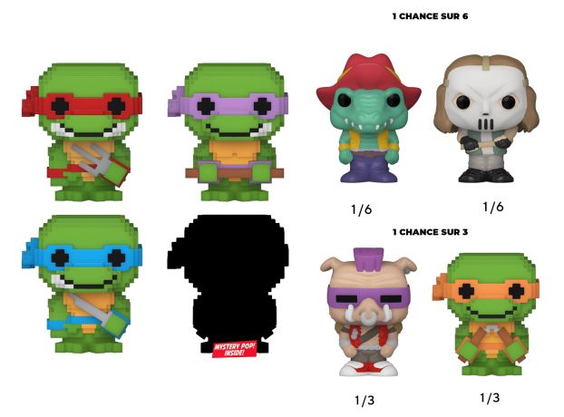 Figurine Funko Pop Tortues Ninja Bitty Pop (série 4)