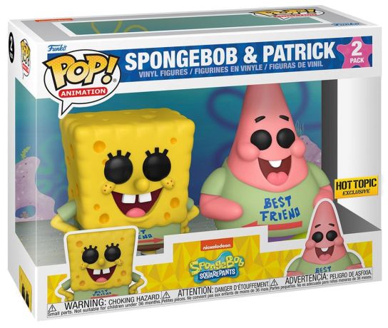 Figurine Funko Pop Bob l'Eponge Bob l'éponge & Patrick (Meilleurs Amis) - Pack