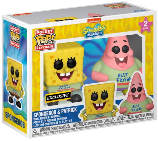 Figurine Funko Pop Bob l'Eponge Bob l'éponge & Patrick (Meilleurs Amis) - Portes-clés