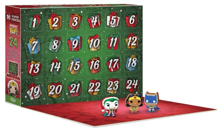 Figurine Funko Pop DC Super-Héros Calendrier de l'Avent 2023 DC Super-Héros Noël