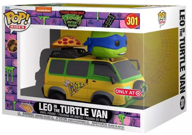 Figurine Funko Pop Tortues Ninja #301 Leonardo dans le Van des Tortues (Mutant Mayhem)